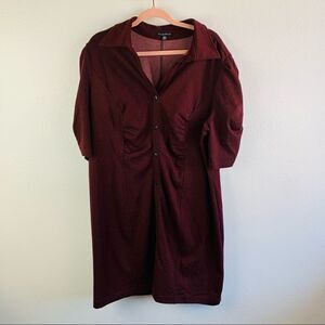 True Envy Burgundy Dress‎